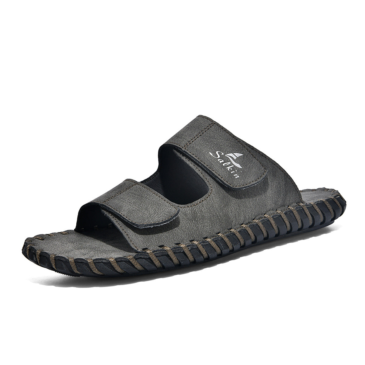 Men's Casual Outdoor Leather Slippers